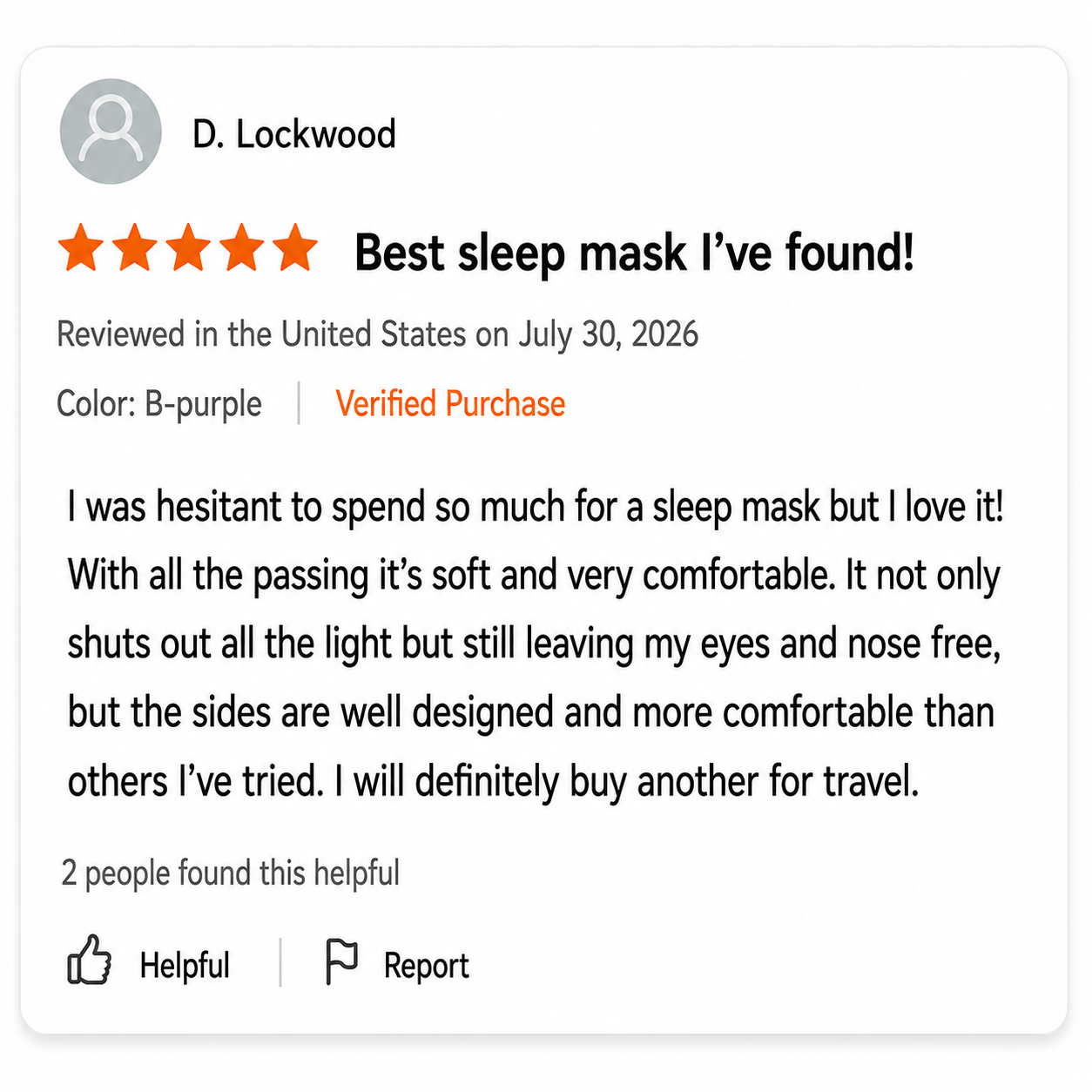 Velbam - Full Coverage Sleeping Mask