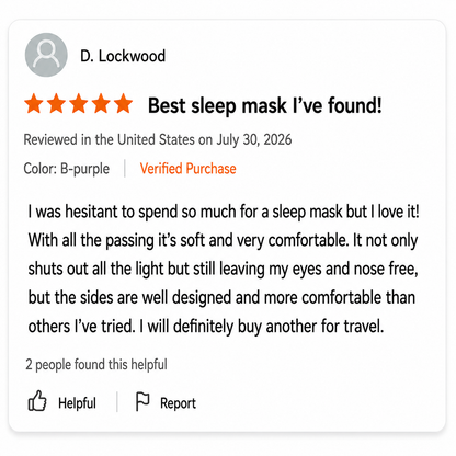 Velbam - Full Coverage Sleeping Mask